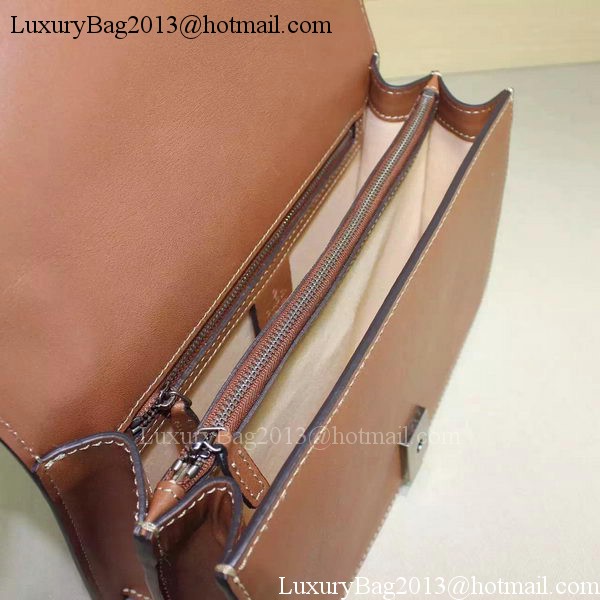 Gucci XL Calfskin Leather mini Bag 421850 Brown