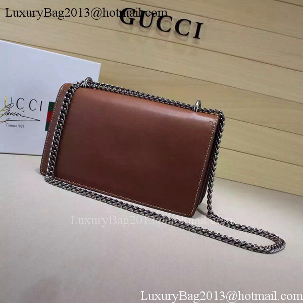 Gucci XL Calfskin Leather mini Bag 421850 Brown