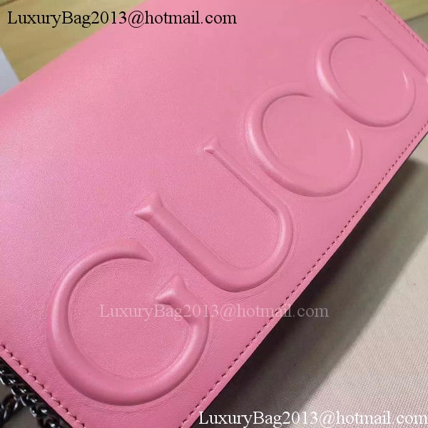 Gucci XL Calfskin Leather mini Bag 421850 Pink