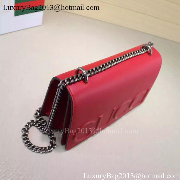 Gucci XL Calfskin Leather mini Bag 421850 Red