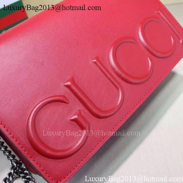 Gucci XL Calfskin Leather mini Bag 421850 Red