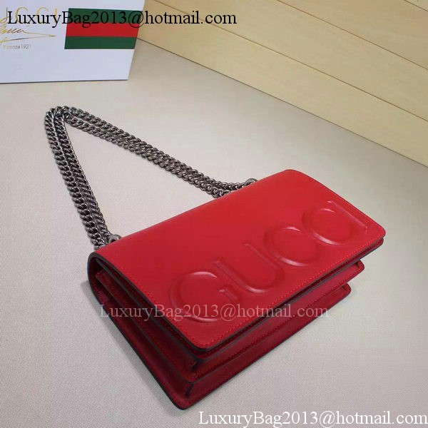 Gucci XL Calfskin Leather mini Bag 421850 Red