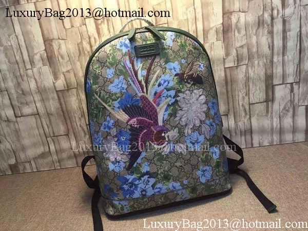 Gucci XL GG Floral Print Backpack 419584 Green