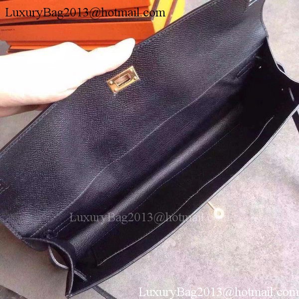 Hermes Kelly 31cm Clutch Original Leather KL31 Black