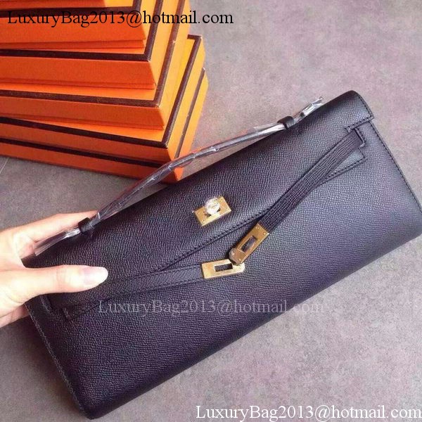 Hermes Kelly 31cm Clutch Original Leather KL31 Black