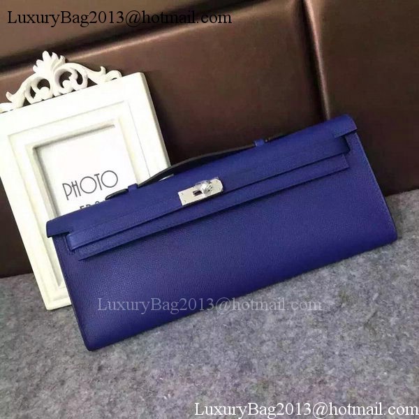 Hermes Kelly 31cm Clutch Original Leather KL31 Blue