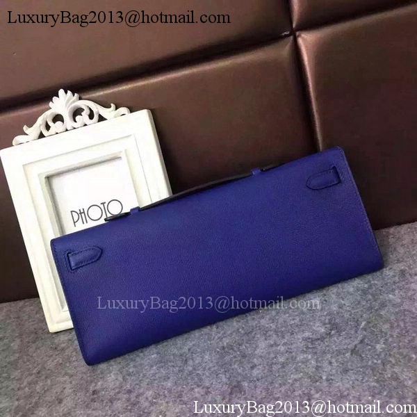 Hermes Kelly 31cm Clutch Original Leather KL31 Blue