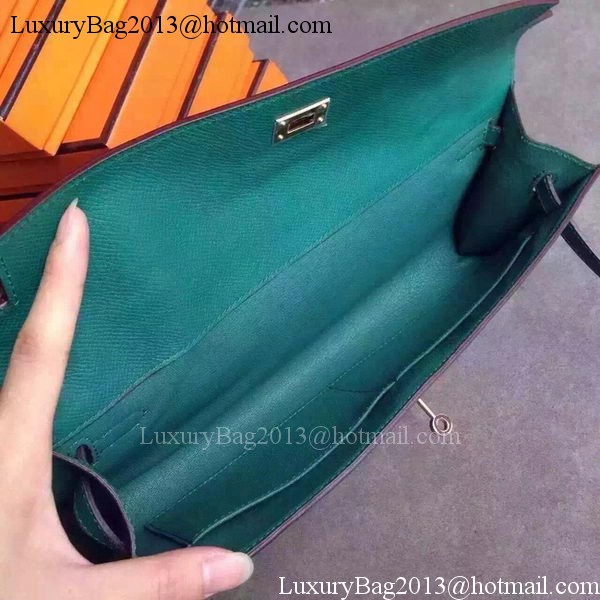 Hermes Kelly 31cm Clutch Original Leather KL31 Deep Green