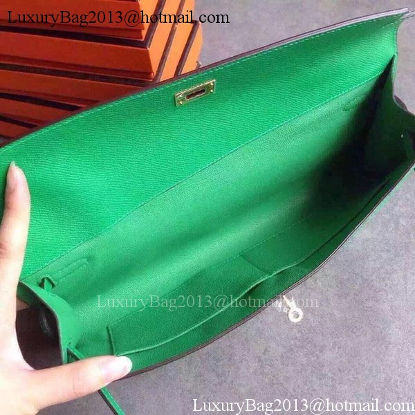 Hermes Kelly 31cm Clutch Original Leather KL31 Green