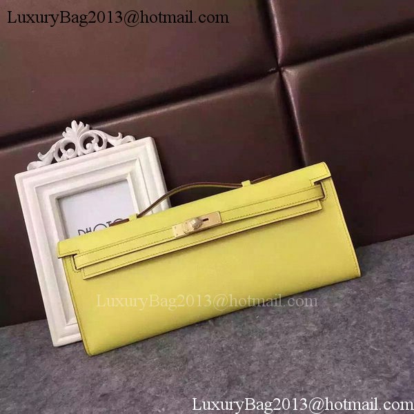 Hermes Kelly 31cm Clutch Original Leather KL31 Yellow