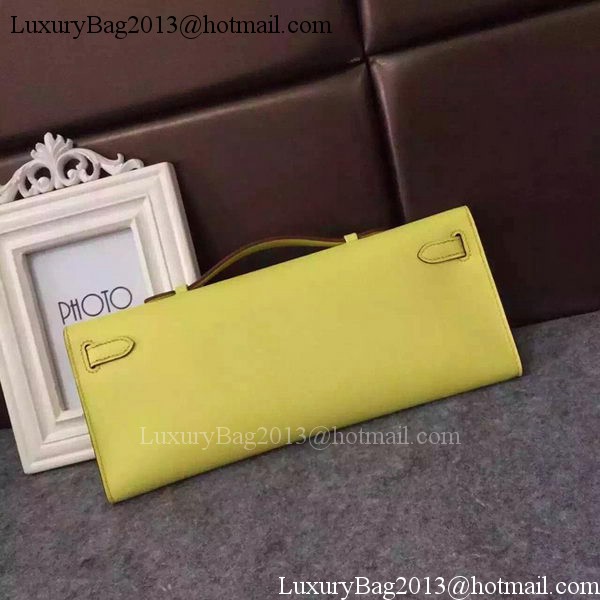 Hermes Kelly 31cm Clutch Original Leather KL31 Yellow