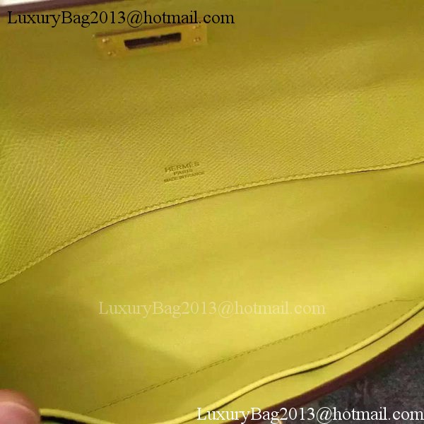 Hermes Kelly 31cm Clutch Original Leather KL31 Yellow