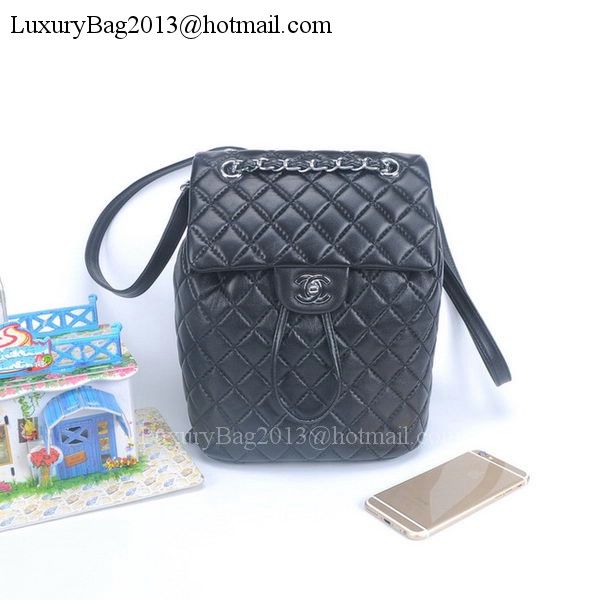 Chanel Sheepskin Leather Backpack A91121 Black