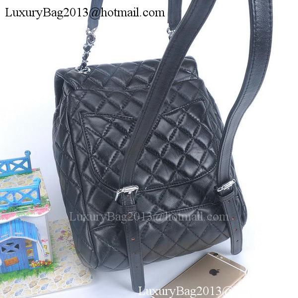 Chanel Sheepskin Leather Backpack A91121 Black