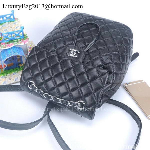 Chanel Sheepskin Leather Backpack A91121 Black