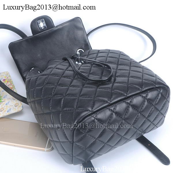 Chanel Sheepskin Leather Backpack A91121 Black