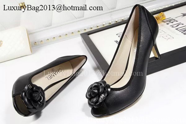 Chanel Pump Sheepskin Leather CH1673 Black