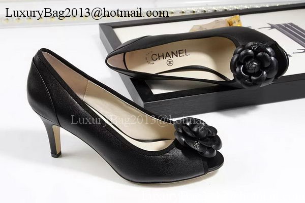 Chanel Pump Sheepskin Leather CH1673 Black