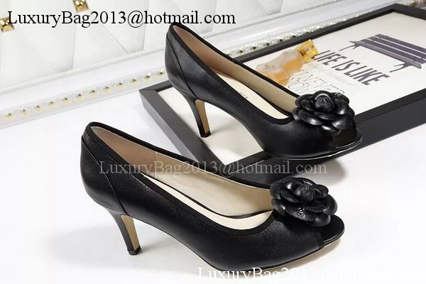 Chanel Pump Sheepskin Leather CH1673 Black