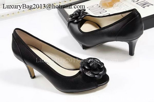 Chanel Pump Sheepskin Leather CH1673 Black