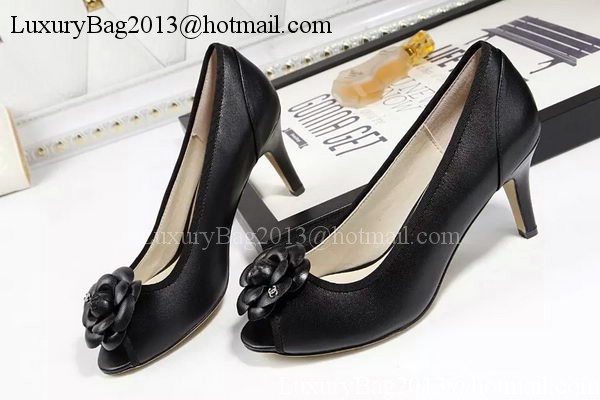 Chanel Pump Sheepskin Leather CH1673 Black