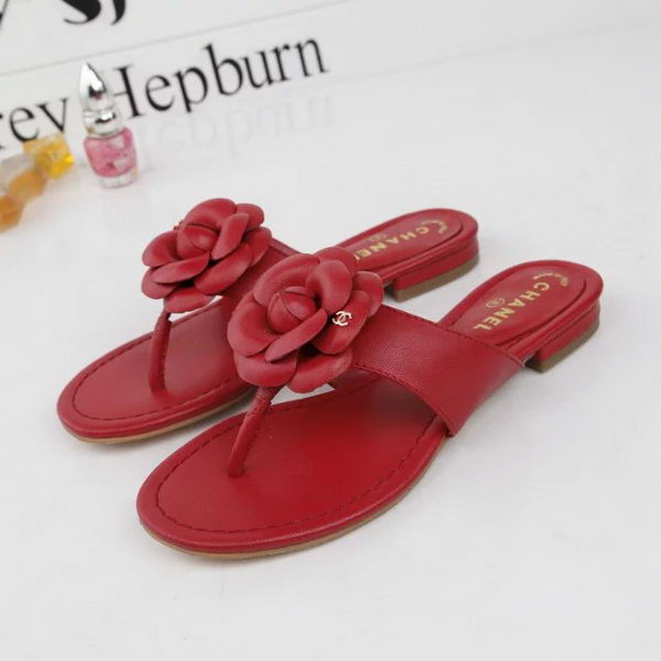 Chanel Thong Sandal Leather CH1666 Red