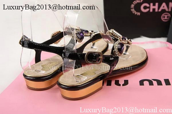 Chanel Thong Sandal Leather CH1680 Black