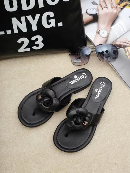 Chanel Thong Sandal Leather CH1684 Black