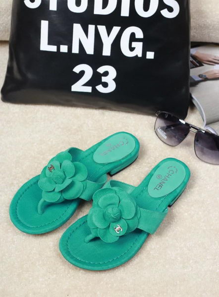 Chanel Thong Sandal Leather CH1684 Green
