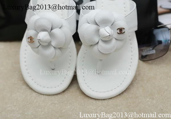 Chanel Thong Sandal Leather CH1684 White