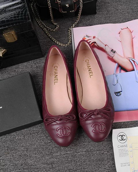 Chanel Ballerina Flat CH1705 Burgundy