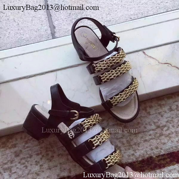 Chanel Sandals CH1719 Black