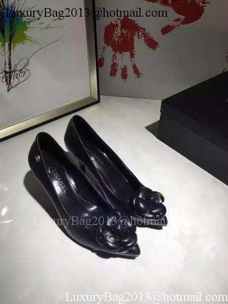 Chanel Sheepskin Leather 70mm Pump CH1714 Black