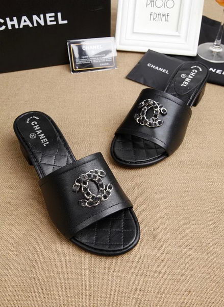 Chanel Slipper Leatehr CH1710 Black