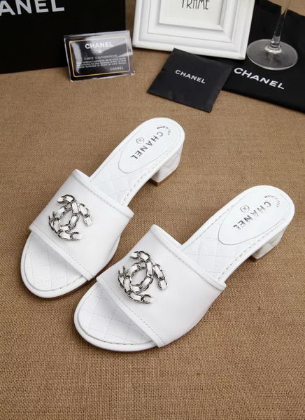 Chanel Slipper Leatehr CH1710 White