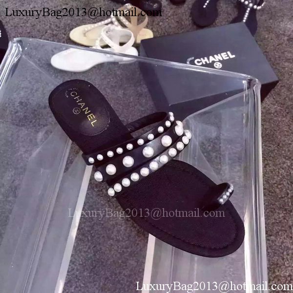 Chanel Thong Sandal CH1703 Black