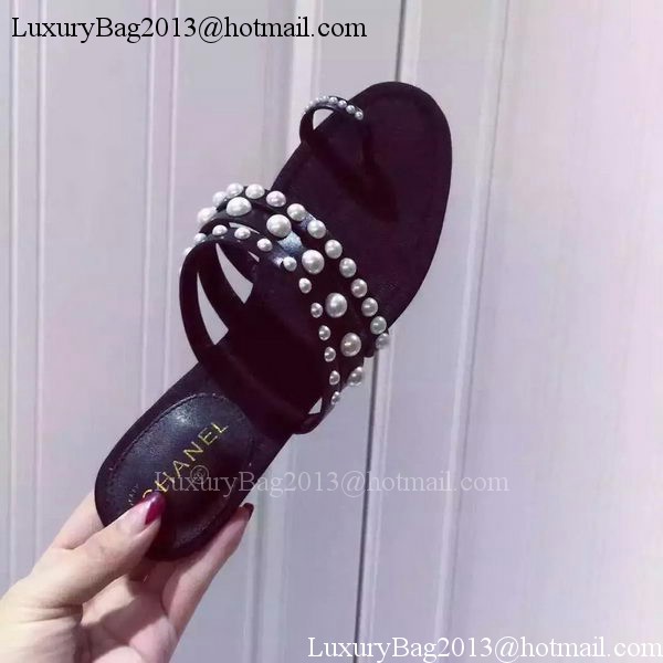 Chanel Thong Sandal CH1703 Black