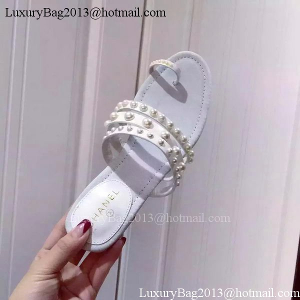Chanel Thong Sandal CH1703 White