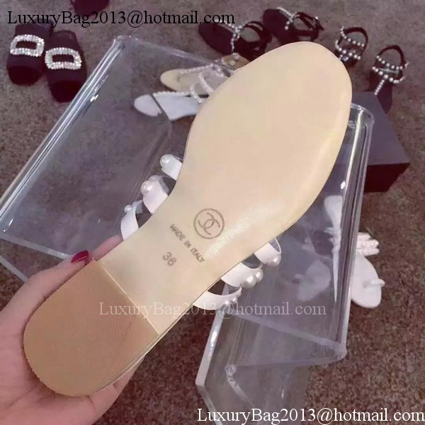 Chanel Thong Sandal CH1703 White