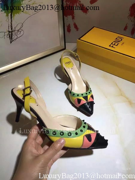 Fendi 50mm Sandal Leather FD118 Black
