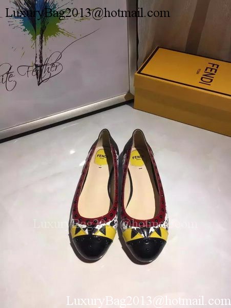 Fendi Leather Ballerina FD122 Burgundy