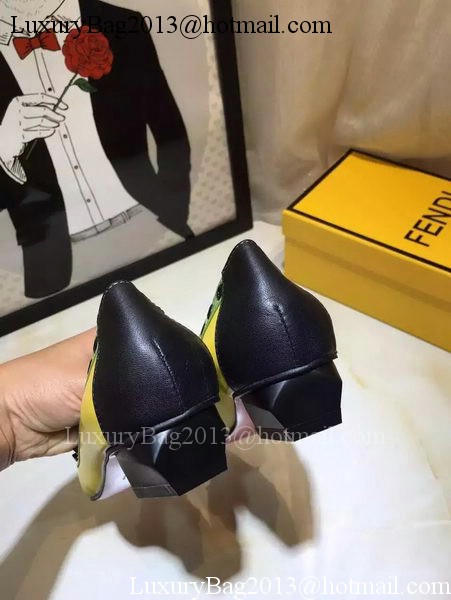 Fendi Leather Ballerina FD125 Green