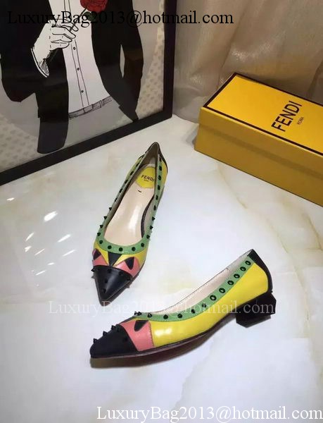 Fendi Leather Ballerina FD125 Green