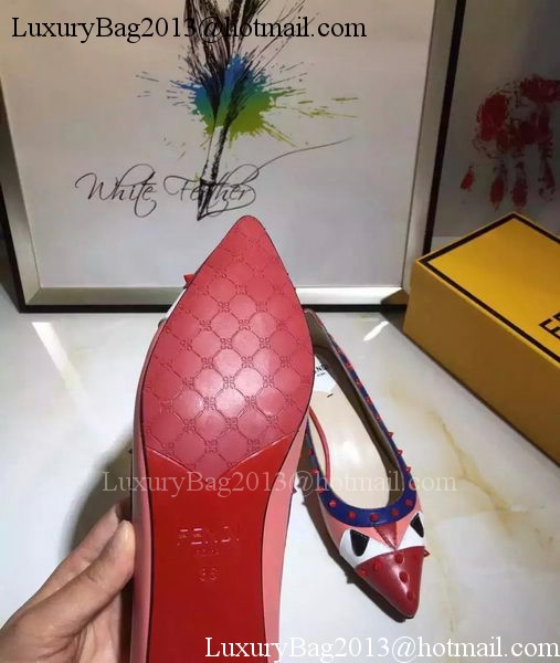 Fendi Leather Ballerina FD125 Red