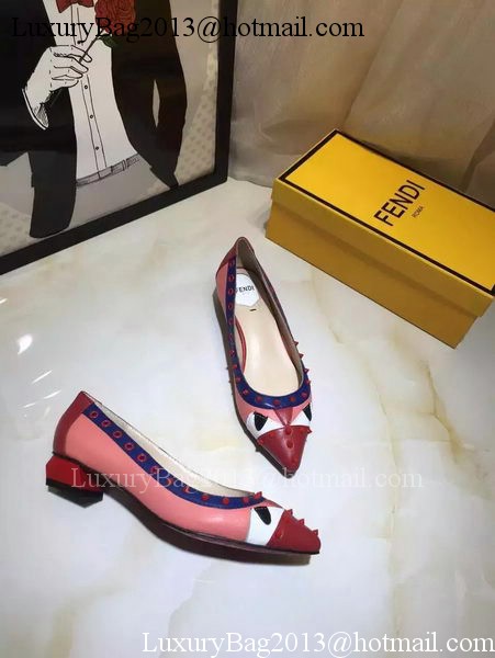 Fendi Leather Ballerina FD125 Red