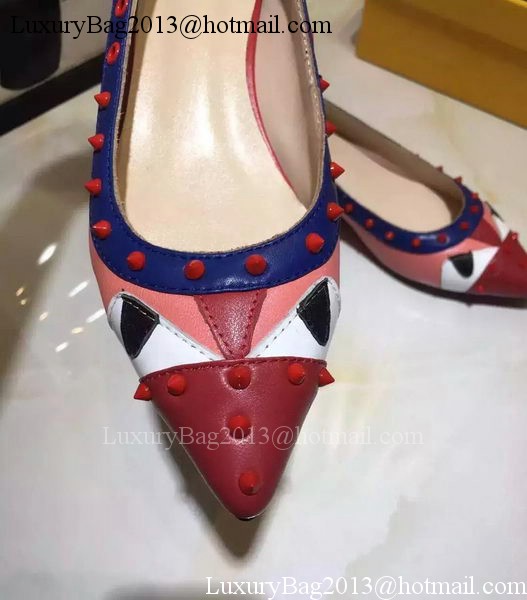 Fendi Leather Ballerina FD125 Red