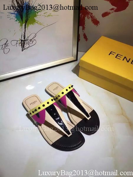Fendi Thong Sandal Leather FD116 Black