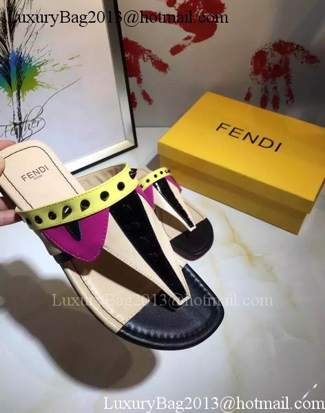 Fendi Thong Sandal Leather FD116 Black