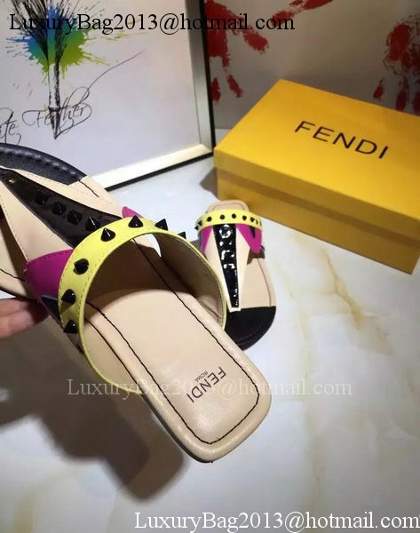 Fendi Thong Sandal Leather FD116 Black