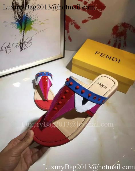 Fendi Thong Sandal Leather FD116 Red